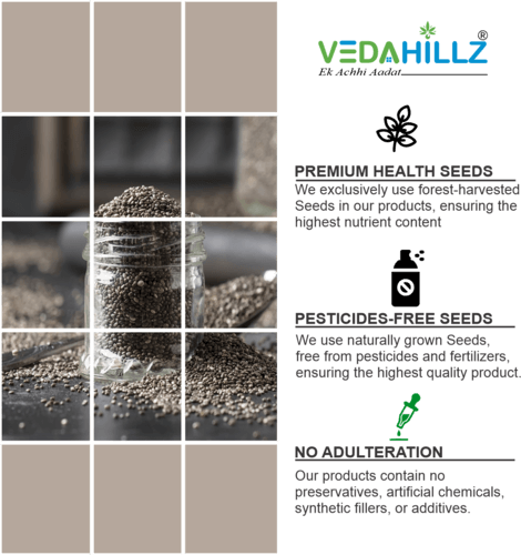 Vedahillz Chia Seeds for Heart Health and Vitality Made from Premium Chia Seeds